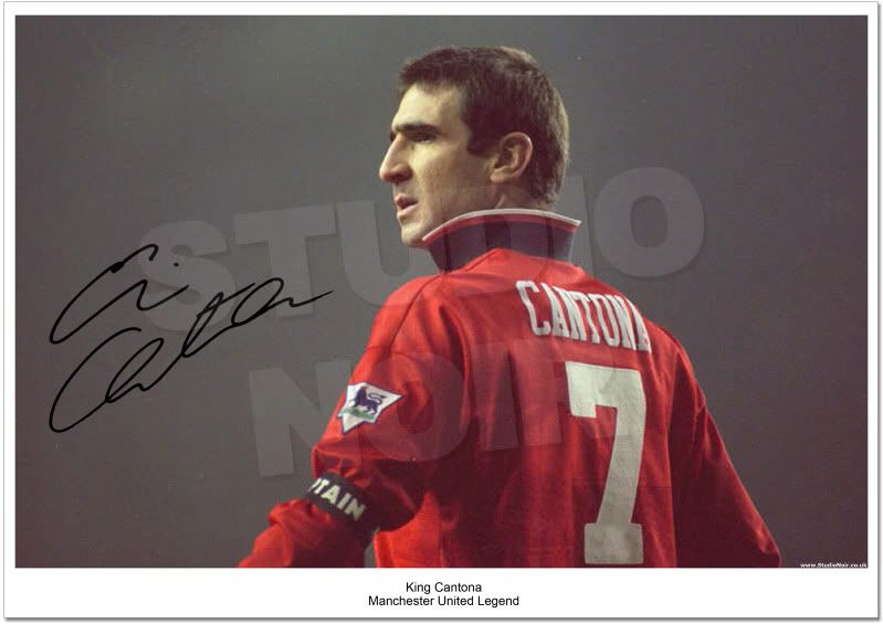 eric cantona autograph signed photo manchester united 4