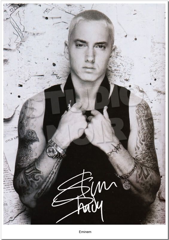 EMINEM AUTOGRAPH SIGNED PHOTO PRINT SLIM SHADY MARSHALL | EBay