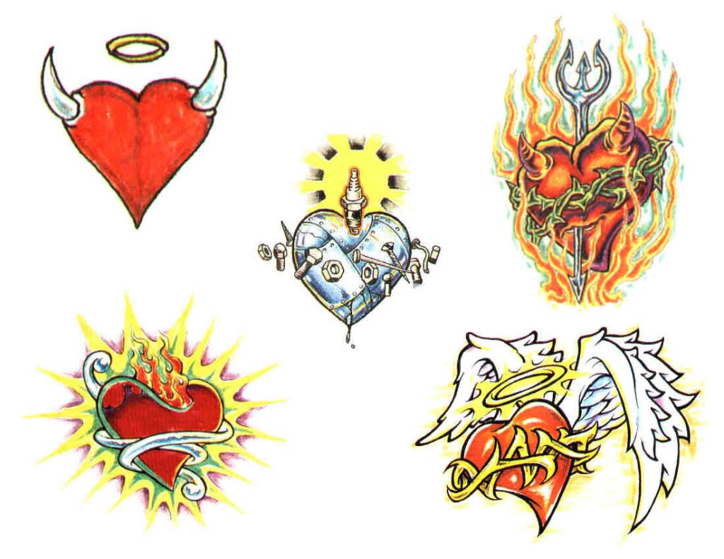 Heart tattoo designs for couples
