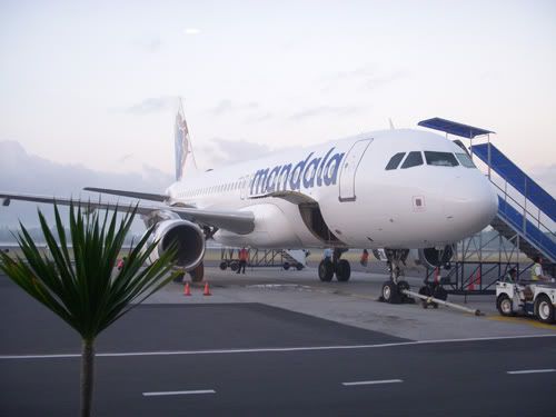 Mandala Airlines Airbus A320 JOG-CGK Mandala Airlines Airbus A320 JOG-CGK