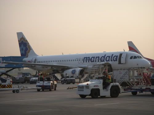 Mandala Airlines Airbus A320 JOG-CGK Mandala Airlines Airbus A320 JOG-CGK