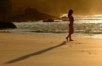 Caminado en la Playa