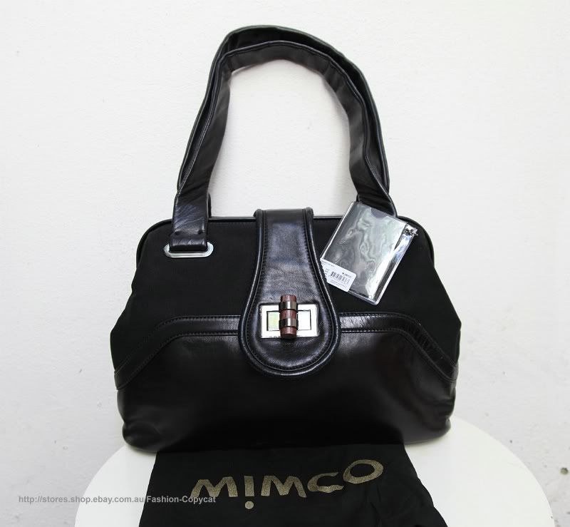MIMCO BLACK LEATHER TURN LOCK FARAWAY DAY DOCTOR TOTE BAG RRP 450 BNWT eBay