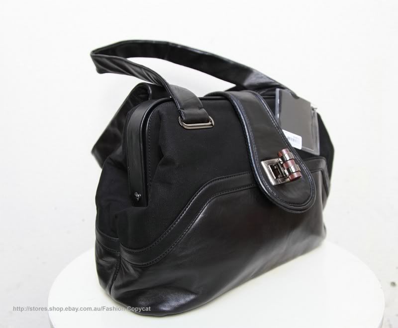 MIMCO BLACK LEATHER TURN LOCK FARAWAY DAY DOCTOR TOTE BAG RRP 450 BNWT eBay