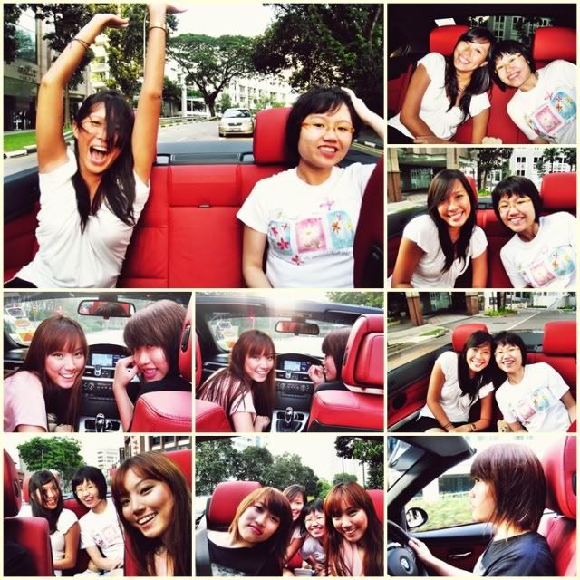  ... with Sze and Zihui, and we had her convertible opened. Coolness