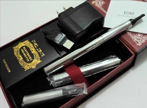 contents of chrome Echo e-cigarette 1300 mAh box