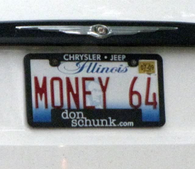 money 64 no plate