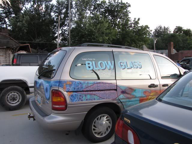learn to blow glass van