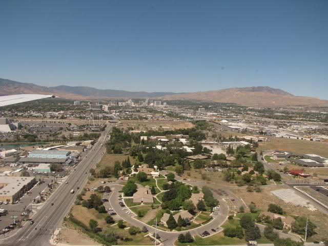 downtown Reno from air