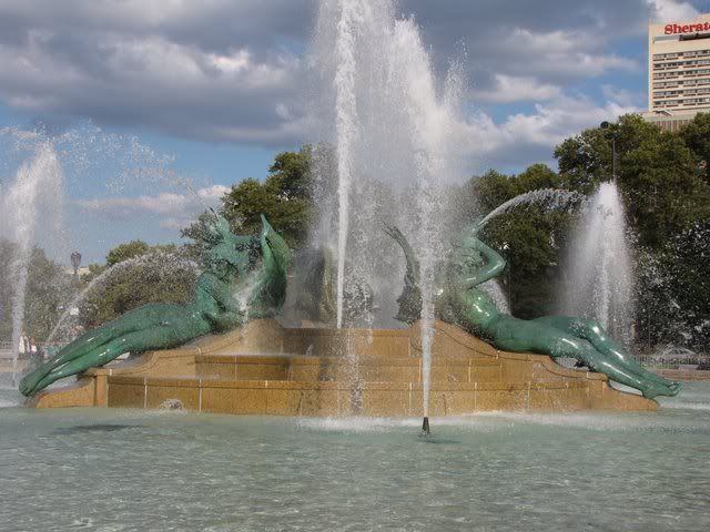 sky with fountain