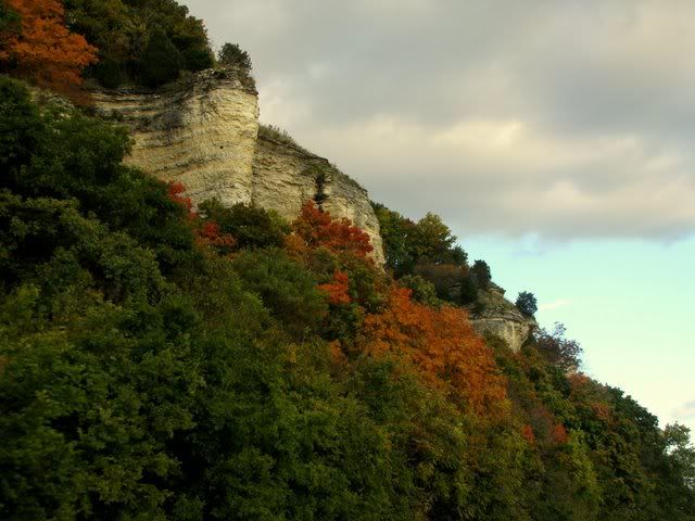 bluff with fall colors