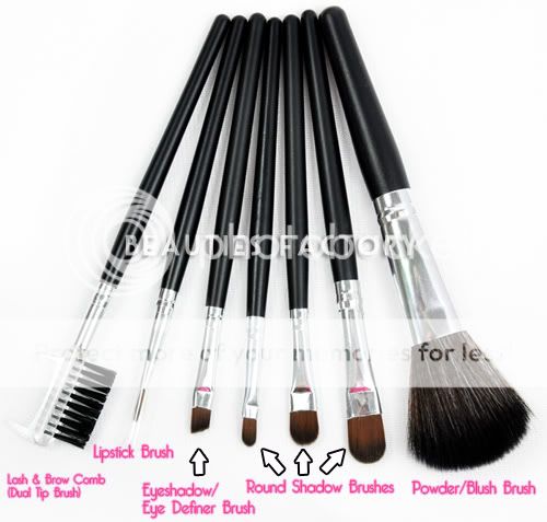 PCS MAKEUP BRUSHES SET BABY PINK BAG STARTER KIT #34P  