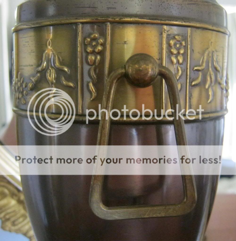 ANTIQUE STYLE METAL URN 29 CM VASE BELDRAY ENGLAND BRASS COPPER BRONZE 