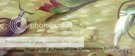 MonaPicasso Fruits of Life By Pierre Adolphe Limited Edition 3,030 No 