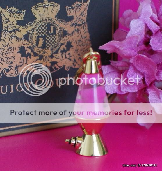 RARE♥ JUICY COUTURE Hot Pink Lava Lamp Gold Charm Bracelets $52 NIB 