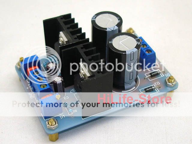 LM317 and LM337 Regulable Dual Power Supply Board Kit with Heatsink