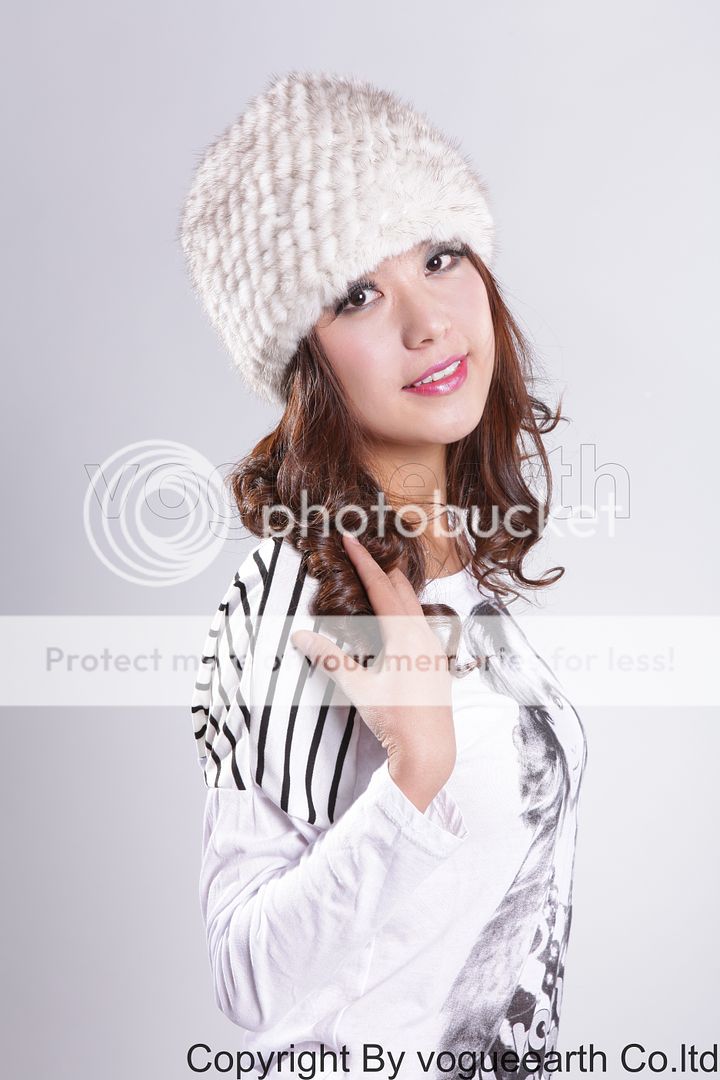 508 new real knitted mink fur 3 color hat /caps  