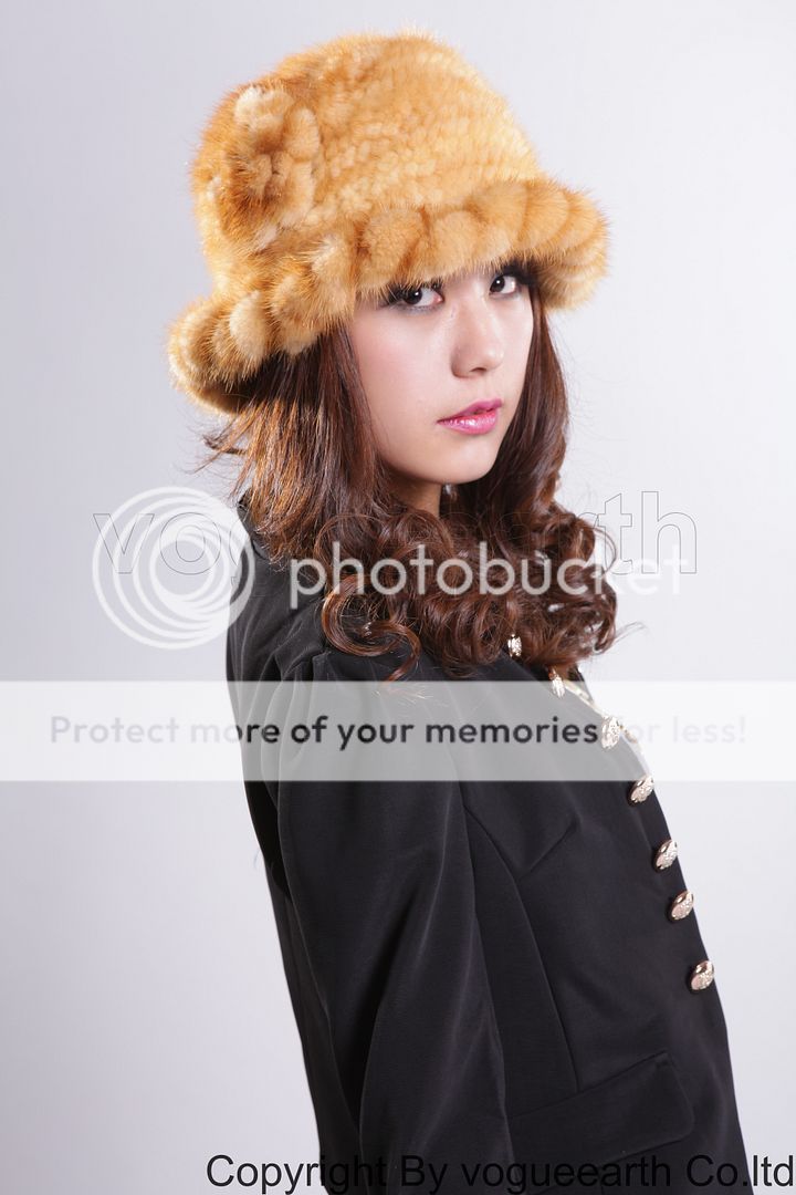 519 new real knit mink fur 6 color hat /caps  