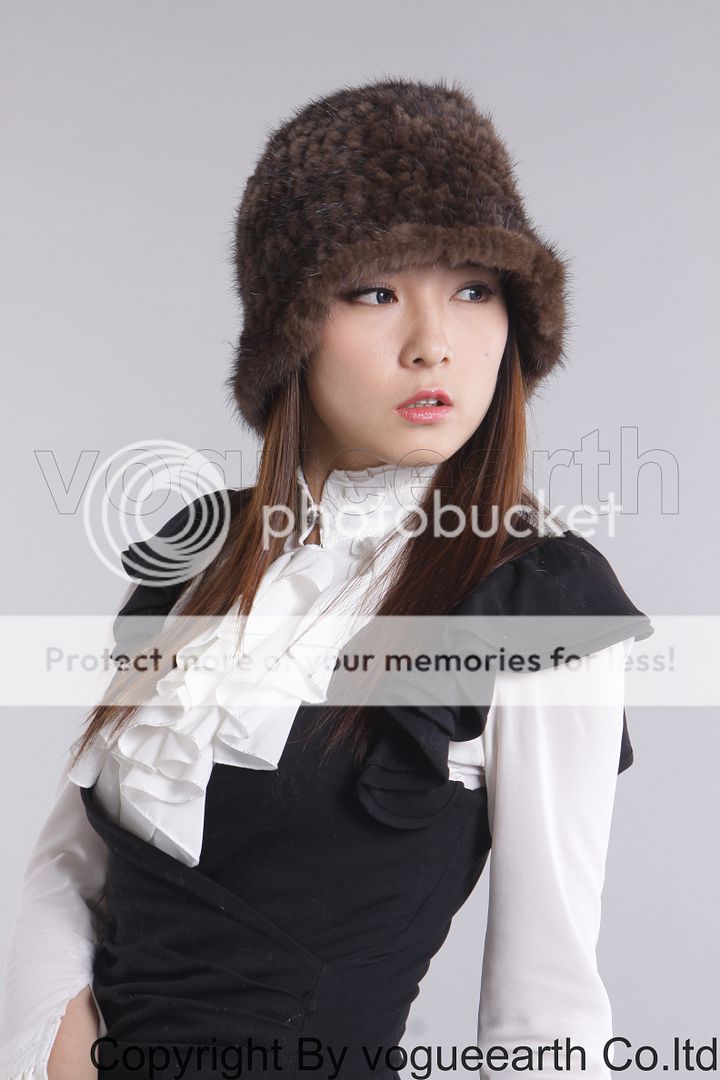 566 new real knitted mink fur 6 color hat /caps  