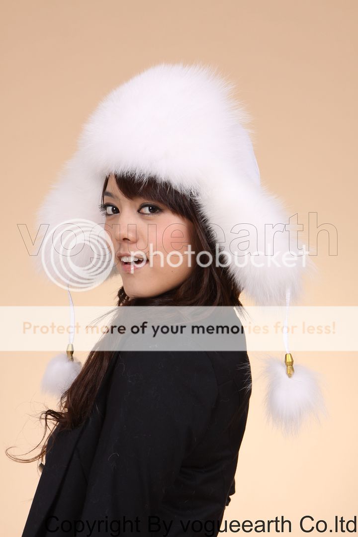 0669 new real fox fur 5 color Ushanka Bomber hat cap  