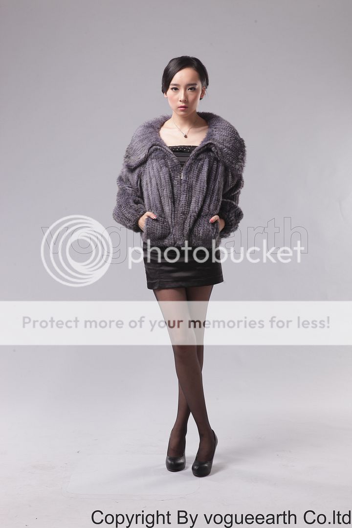 9122 new real knitted Mink fur gray blue coat/jacket//outwear/shawls 