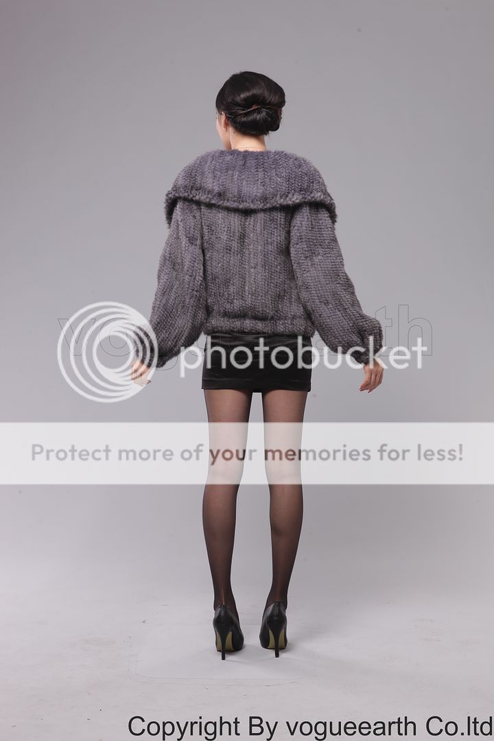 9122 new real knitted Mink fur gray blue coat/jacket//outwear/shawls 