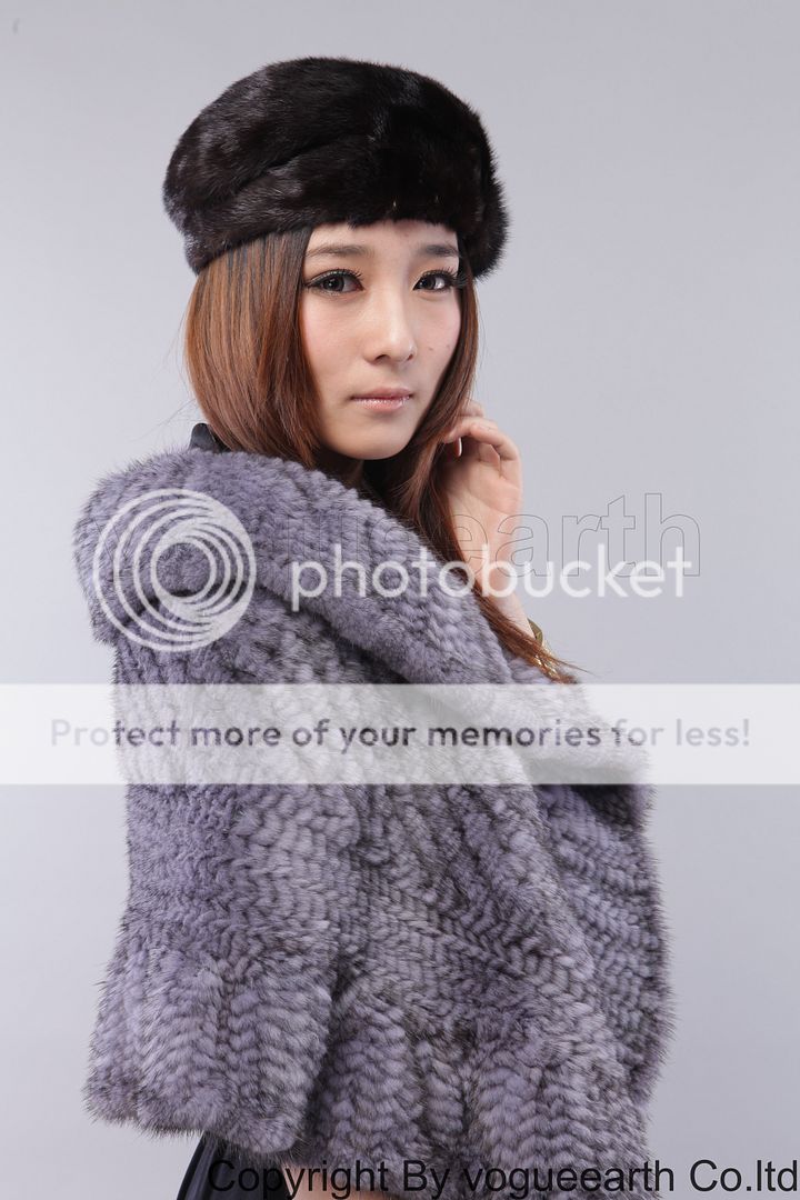 601 new real knitted mink fur 3 color hat/caps  