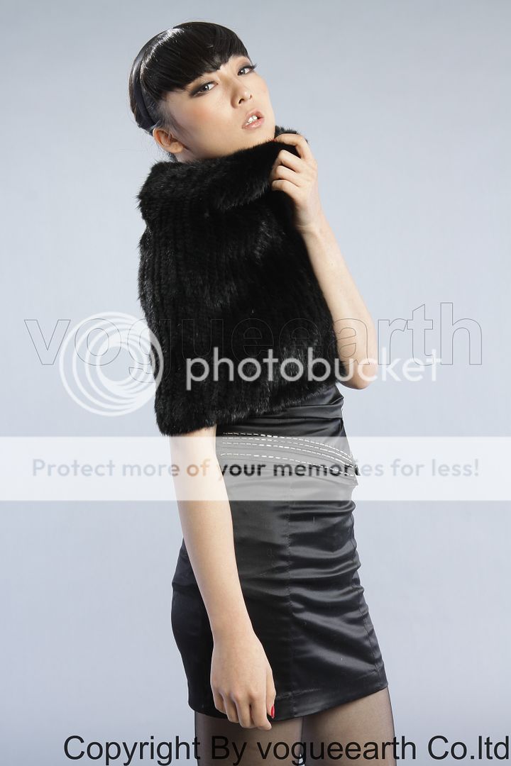 631 new real mink fur black/brown neck/shoulder/warmer  