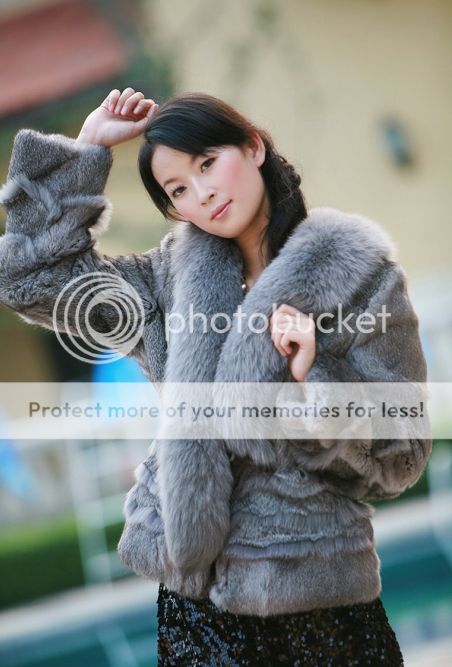 7023 new real fox rabbit fur warmer short coat/jacket  
