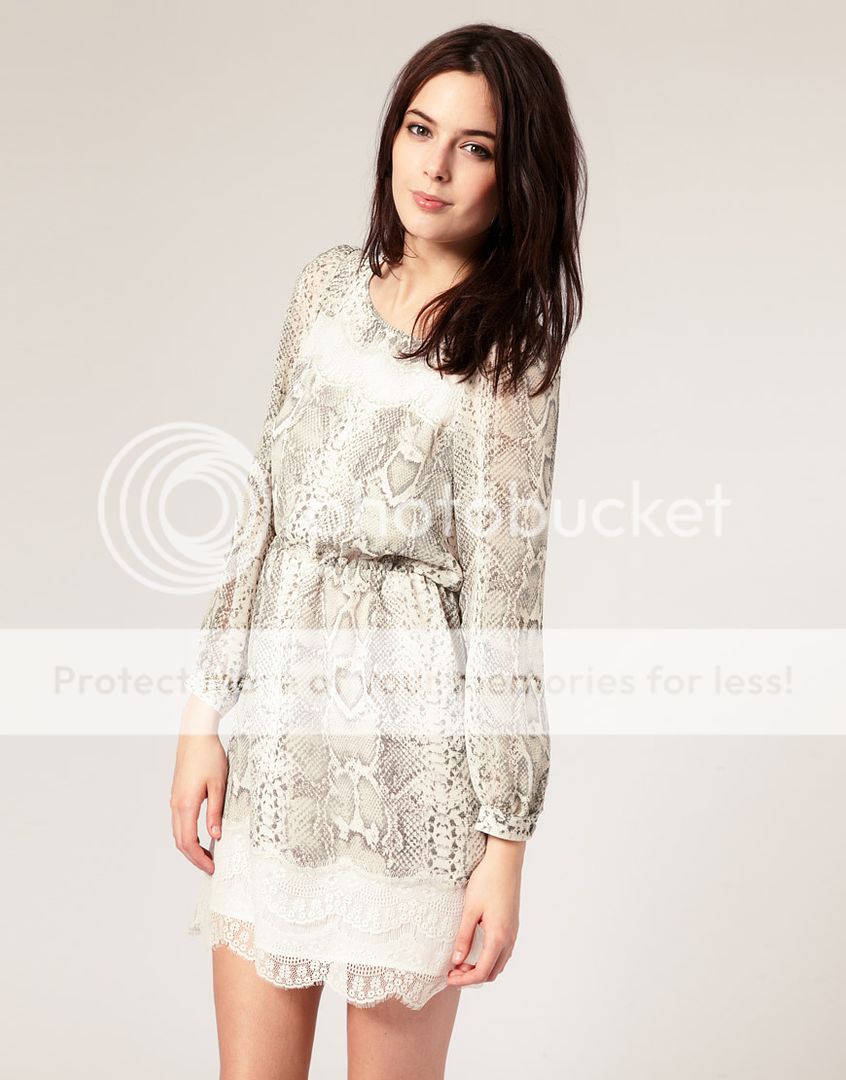 RIVER ISLAND by  Snake Print Waisted DressRRP£44.99  